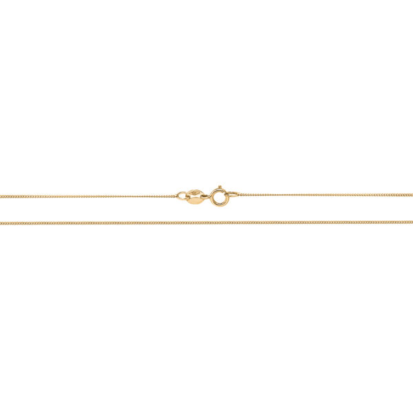 9ct Yellow Gold Fine Close Curb Chain 0.35mm
