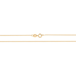 9ct Yellow Gold Fine Close Curb Chain 0.40mm