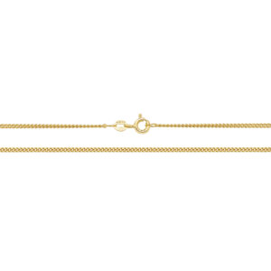 9ct Yellow Gold Fine Close Curb Chain 1.50mm
