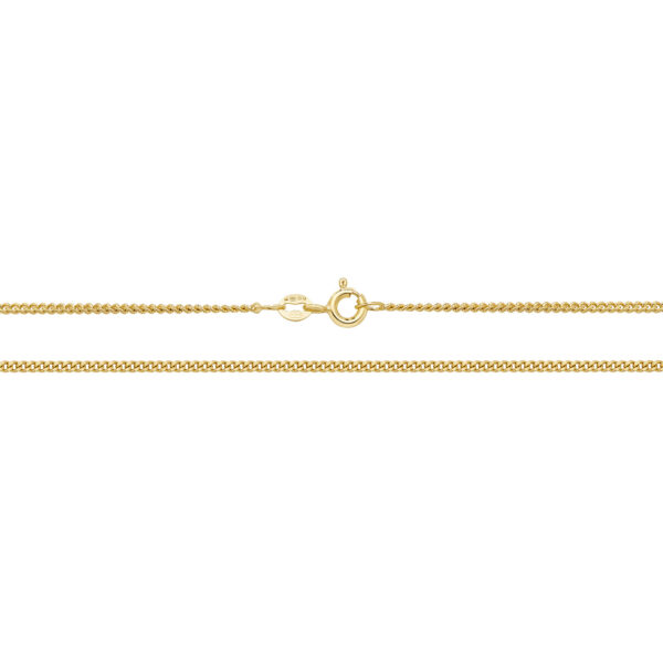 9ct Yellow Gold Fine Close Curb Chain 1.50mm