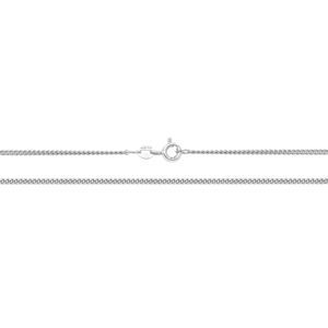 9ct White Gold Fine Close Curb Chain 1.50mm