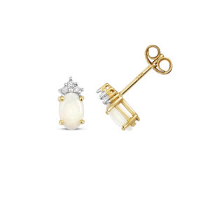 Diamond & Opal Studs