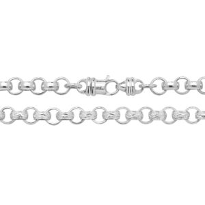 Silver Cast Belcher Chain 9mm