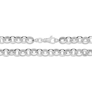 Silver Hallow Belcher Chain 9mm
