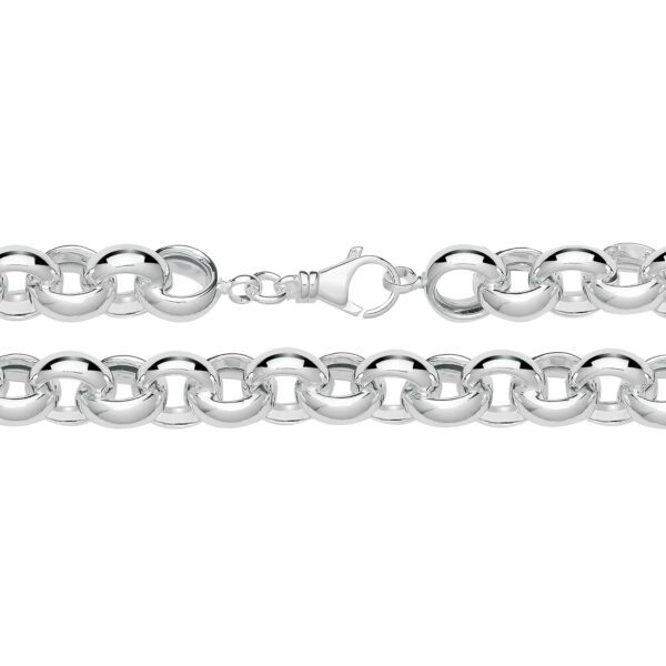 Silver Hallow Belcher Chain 12mm