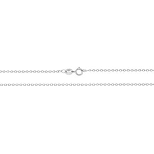 9ct White Gold Fine Solid Rolo Chain 0.5mm