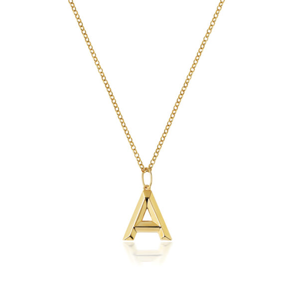 9ct Yellow Gold Initial Pendant A-Z - Image 2
