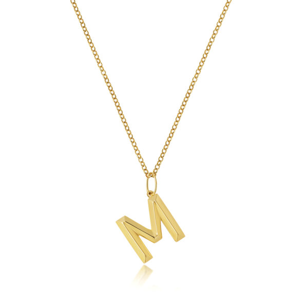 9ct Yellow Gold Initial Pendant A-Z - Image 4