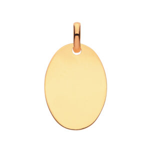 9ct Yellow Gold Oval Plain Pendant