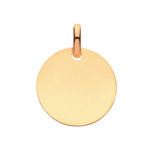 9ct Yellow Gold Round Plain Pendant