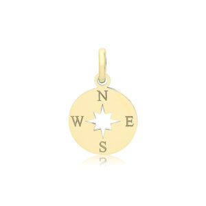 9ct Yellow Gold Compass Pendant