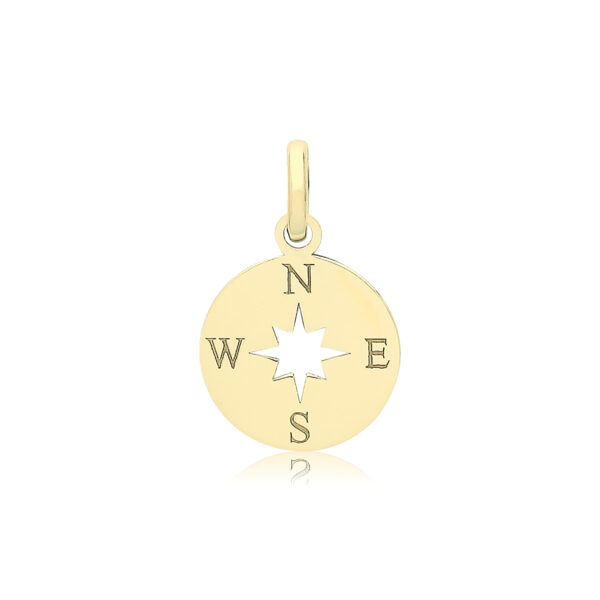 9ct Yellow Gold Compass Pendant
