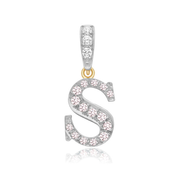 9ct Yellow Gold CZ Initial Pendant A-Z